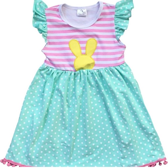 2 pieces set Little Toddler Girl Dress Kids Rabbit Bunny Tutu Tulle Easter party - Picture 3 of 6